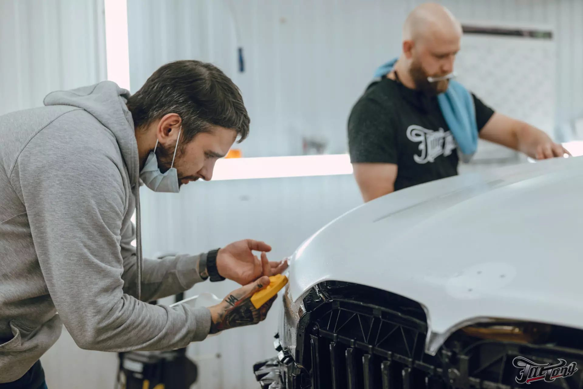 BMW X7. Оклейка в матовый полиуретан. Детейлинг
